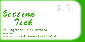 bettina tick business card